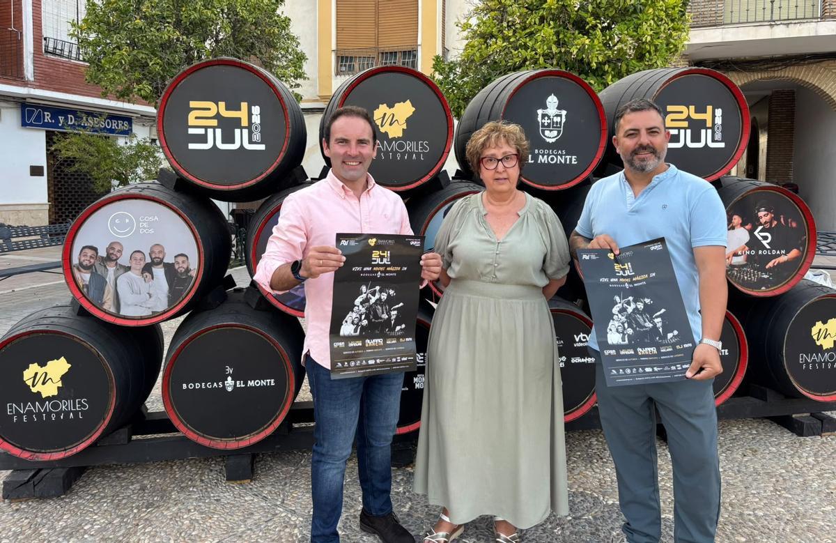 Antonio López, Francisca Carmona y Rafael Cabello, en la presentación de Enamoriles.