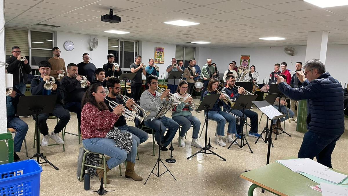 La banda en una master class