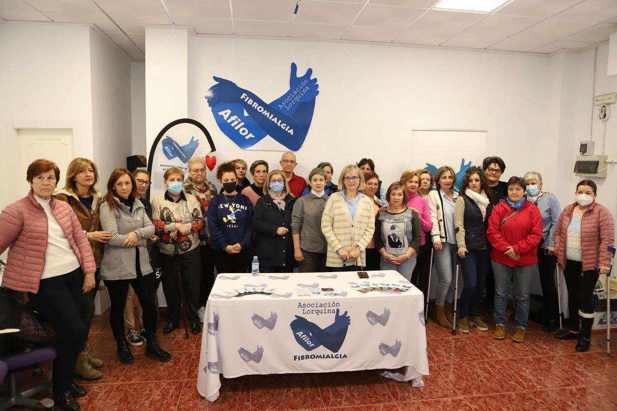 Integrantes de Afilor tras la lectura del manifiesto.