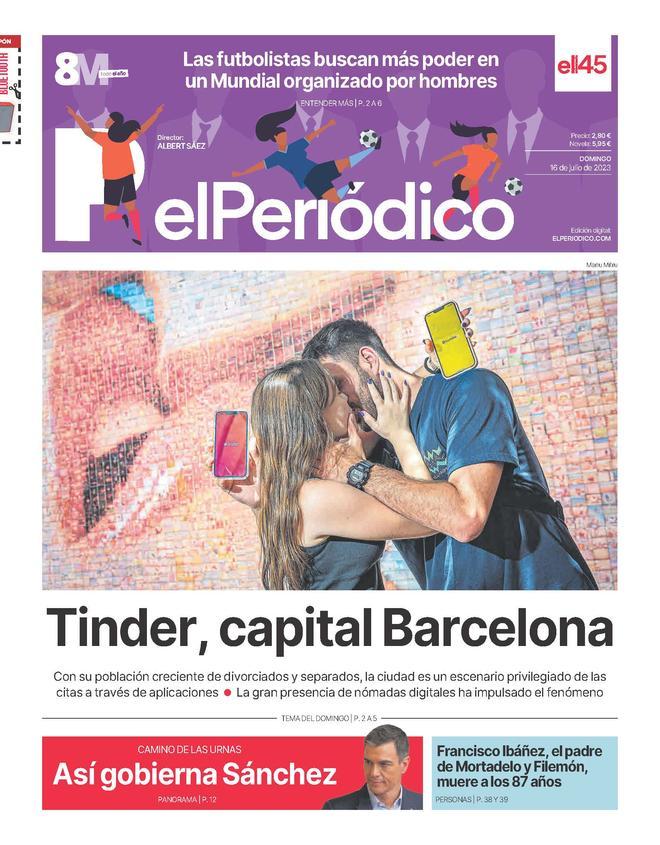 La portada d’EL PERIÓDICO del 16 de juliol del 2023