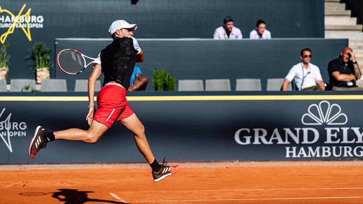 Thiem, durante uno de sus partidos en Hamburgo