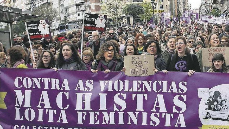 Manifestación de mujeres en Vigo el pasado domingo.