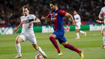 Ilkay Gündogan, en una acción del FC Barcelona - PSG