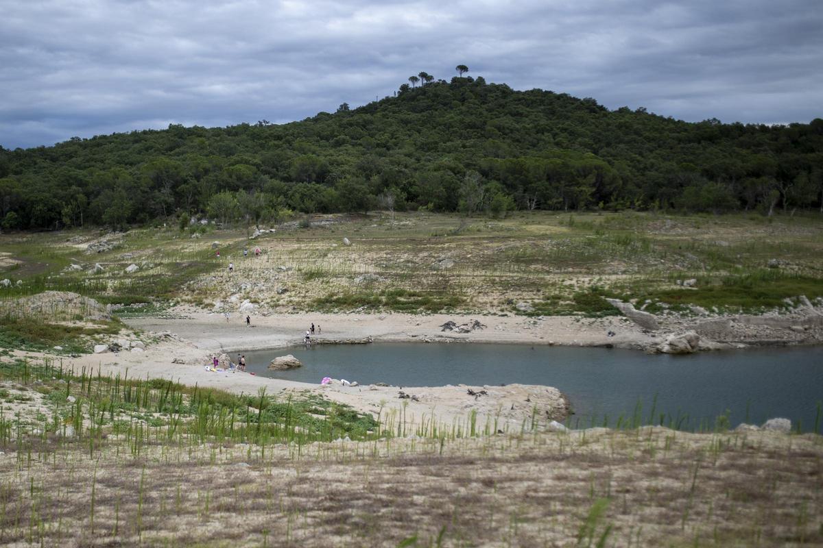 Vista aérea del pantano Darnius-Boadella, en Girona.