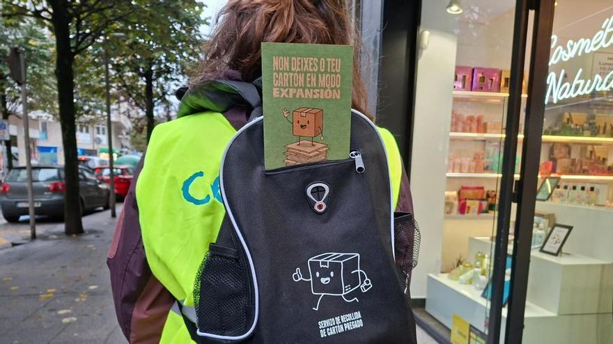 A recollida de cartón nos comercios de Santiago superou as 600 toneladas en 2025