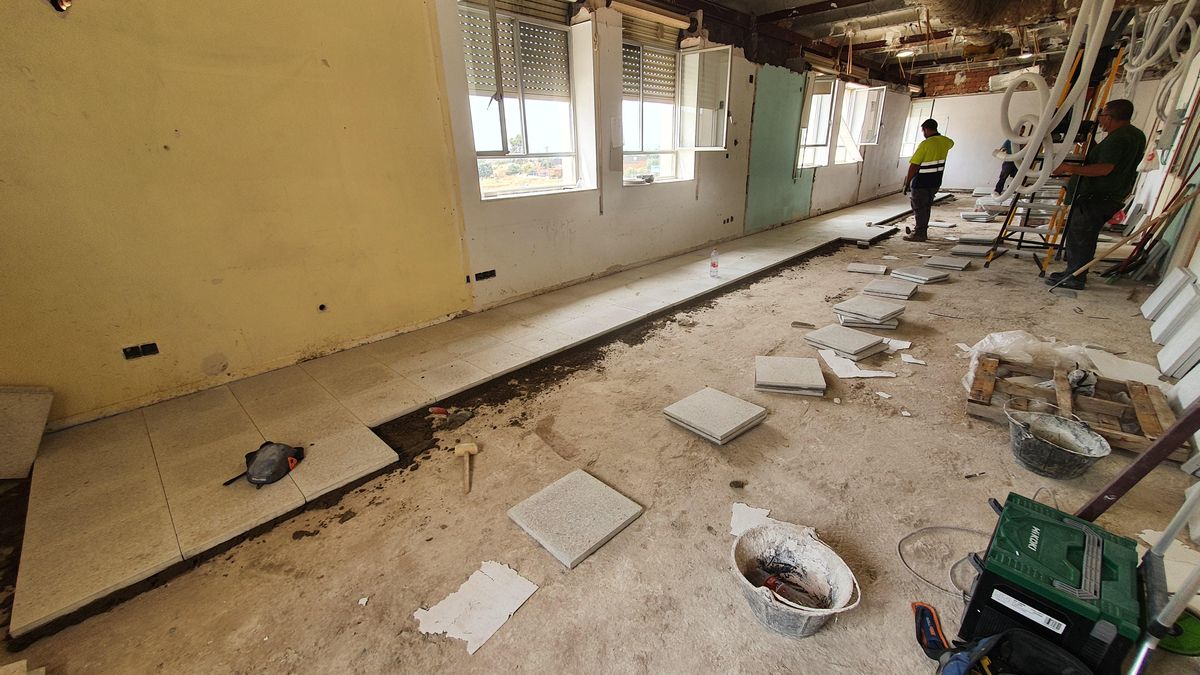 Obra en el hospital de día de Neumología.
