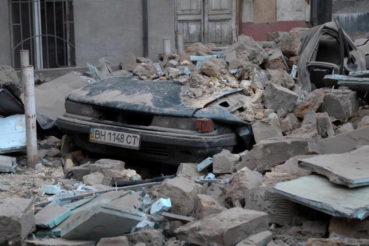 Imagenes de la destrucción histórica de Odesa, Ucrania tras el ataque ruso