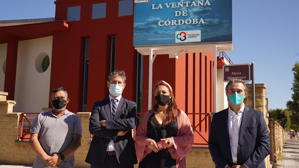 Responsables de la Fundación Cajasur y de Fepamic respaldan el proyecto &#039;La Ventana de Córdoba&#039;.