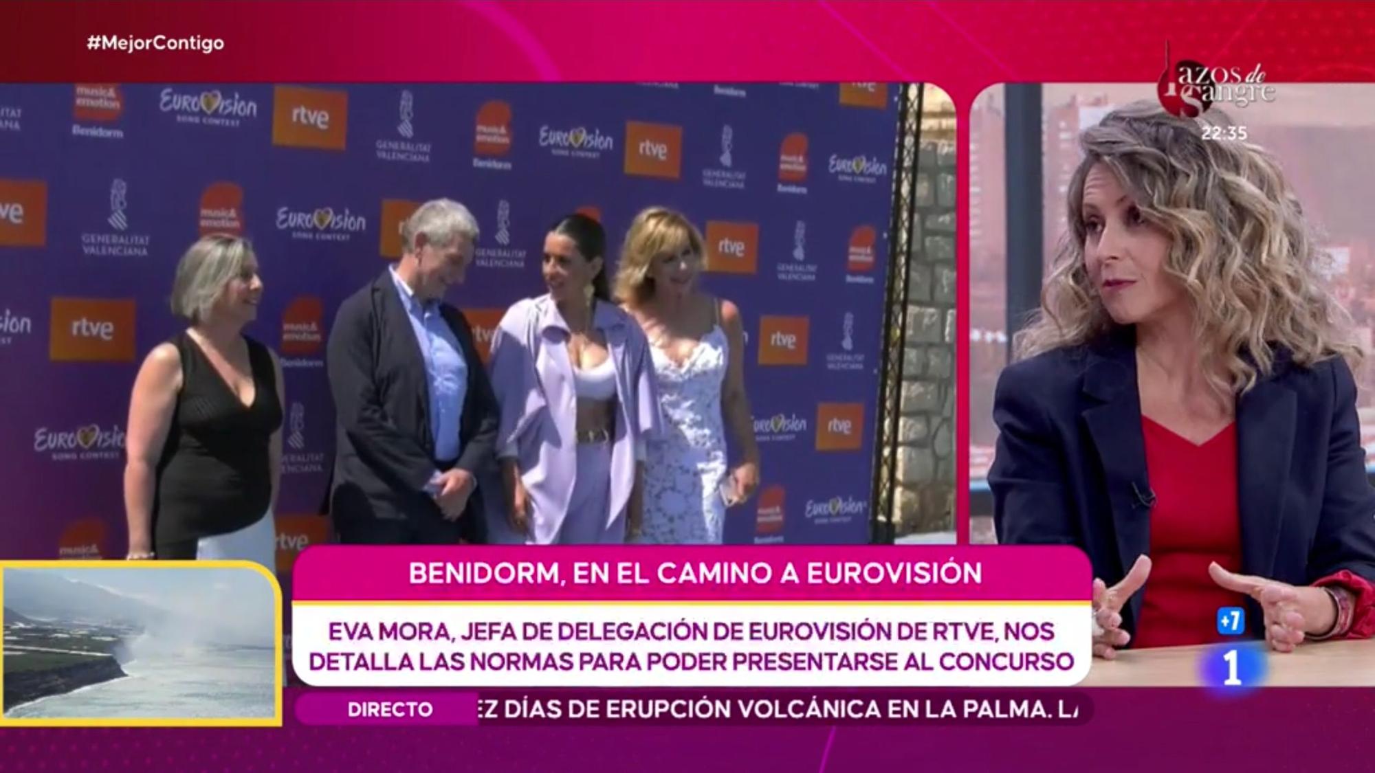 Eva Mora en su visita a 'Mejor contigo' para hablar de las bases de la preselección de España para Eurovisión 2022