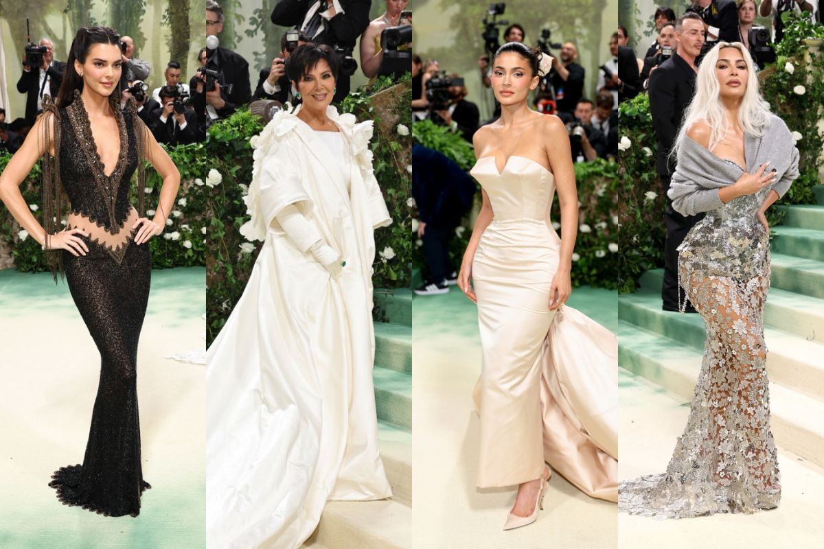 Kendall Jenner, Kris Jenner, Kylie Jenner y Kim Kardashian en la Met Gala 2024.