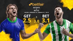 Getafe CF vs. Real Betis Balompié: horario, TV, estadísticas, clasificación y pronósticos