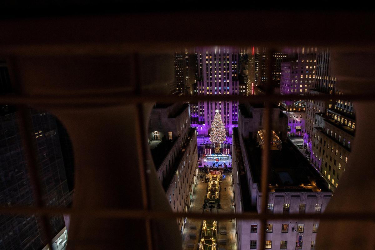 Iluminación del árbol de Navidad del Rockefeller Center en Nueva York