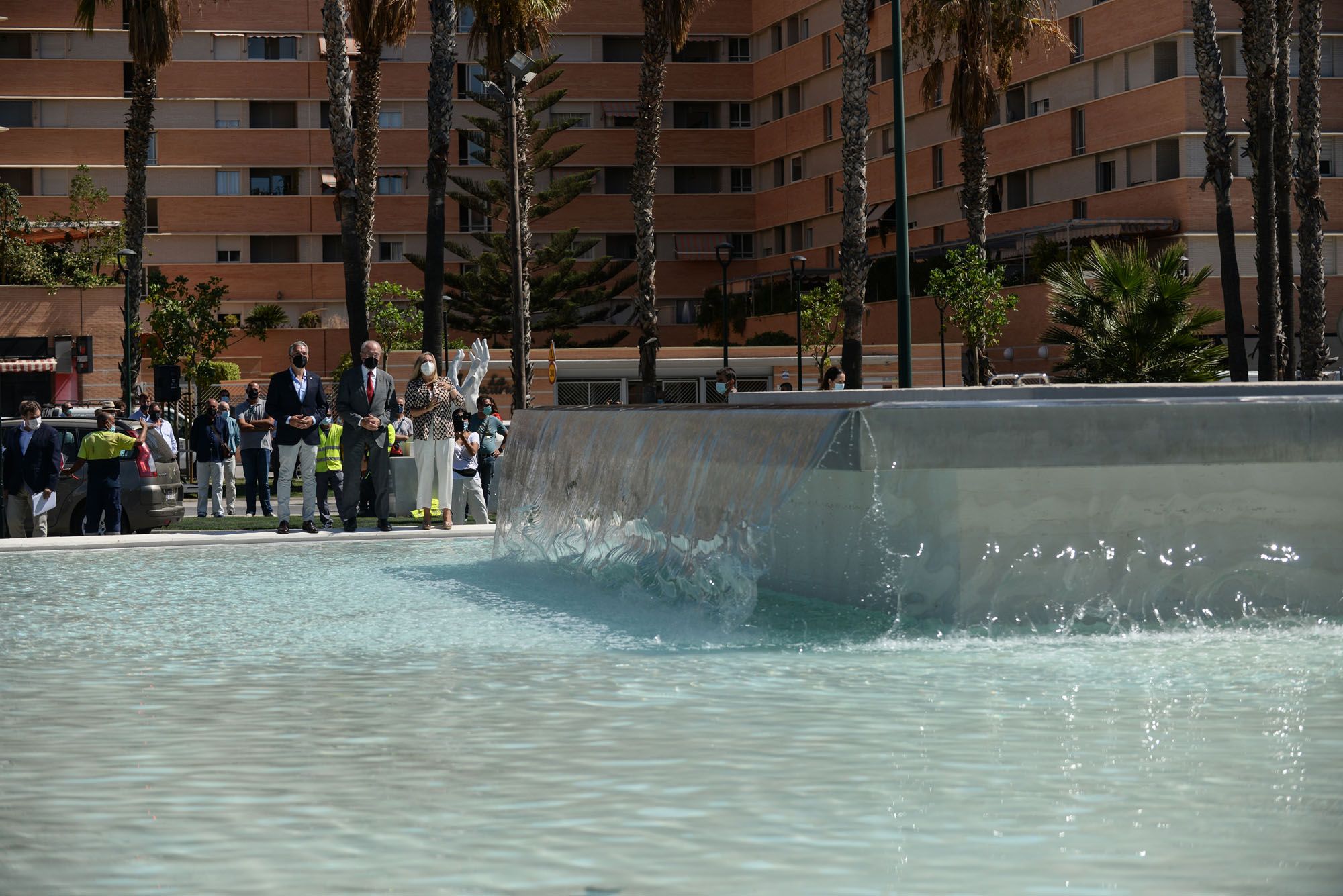 Inauguración de la nueva fuente de la plaza de la Solidaridad