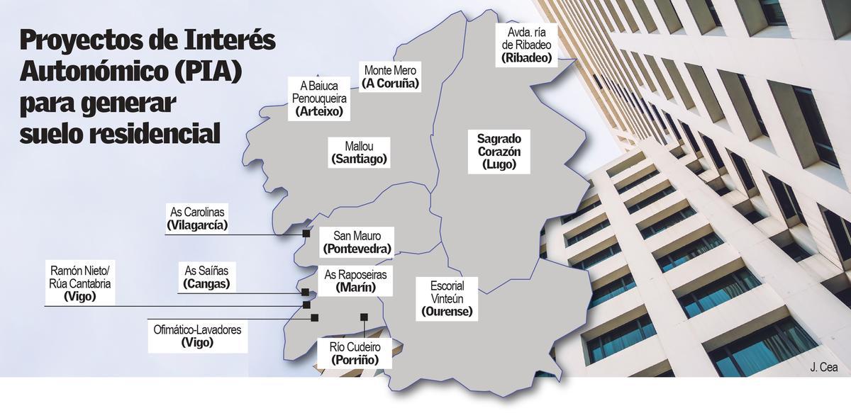 Ubicación de los PIA de ámbito residencial