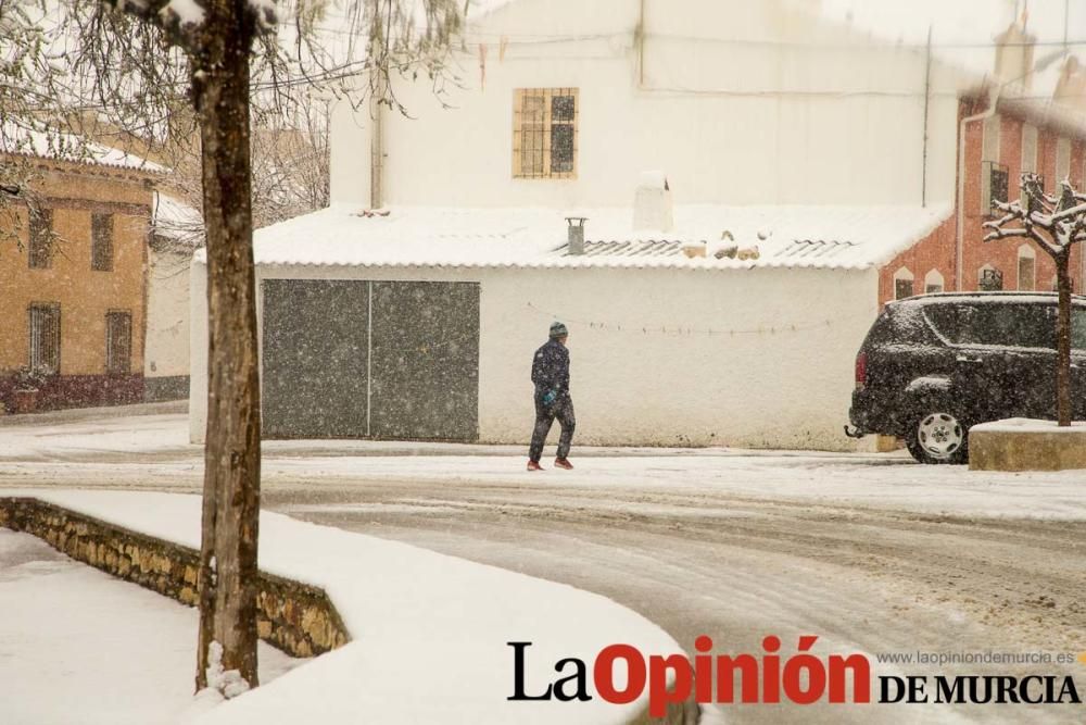 Nieve en las pedanías altas del Noroeste