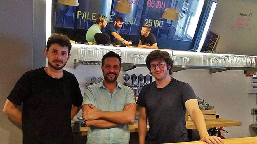 Drei Ingenieure, eine Brauerei: Sebastià Barceló, Alberto Camina, Guillermo Blasco.