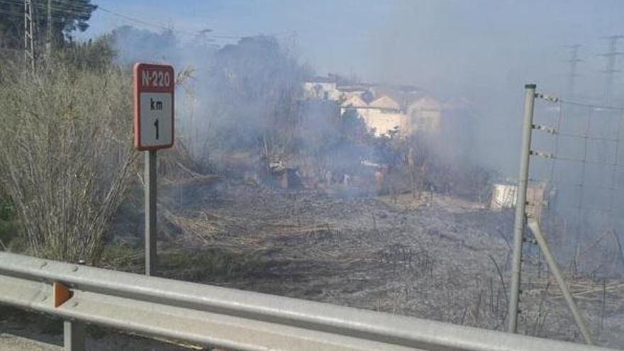 Zona afectada por el incendio