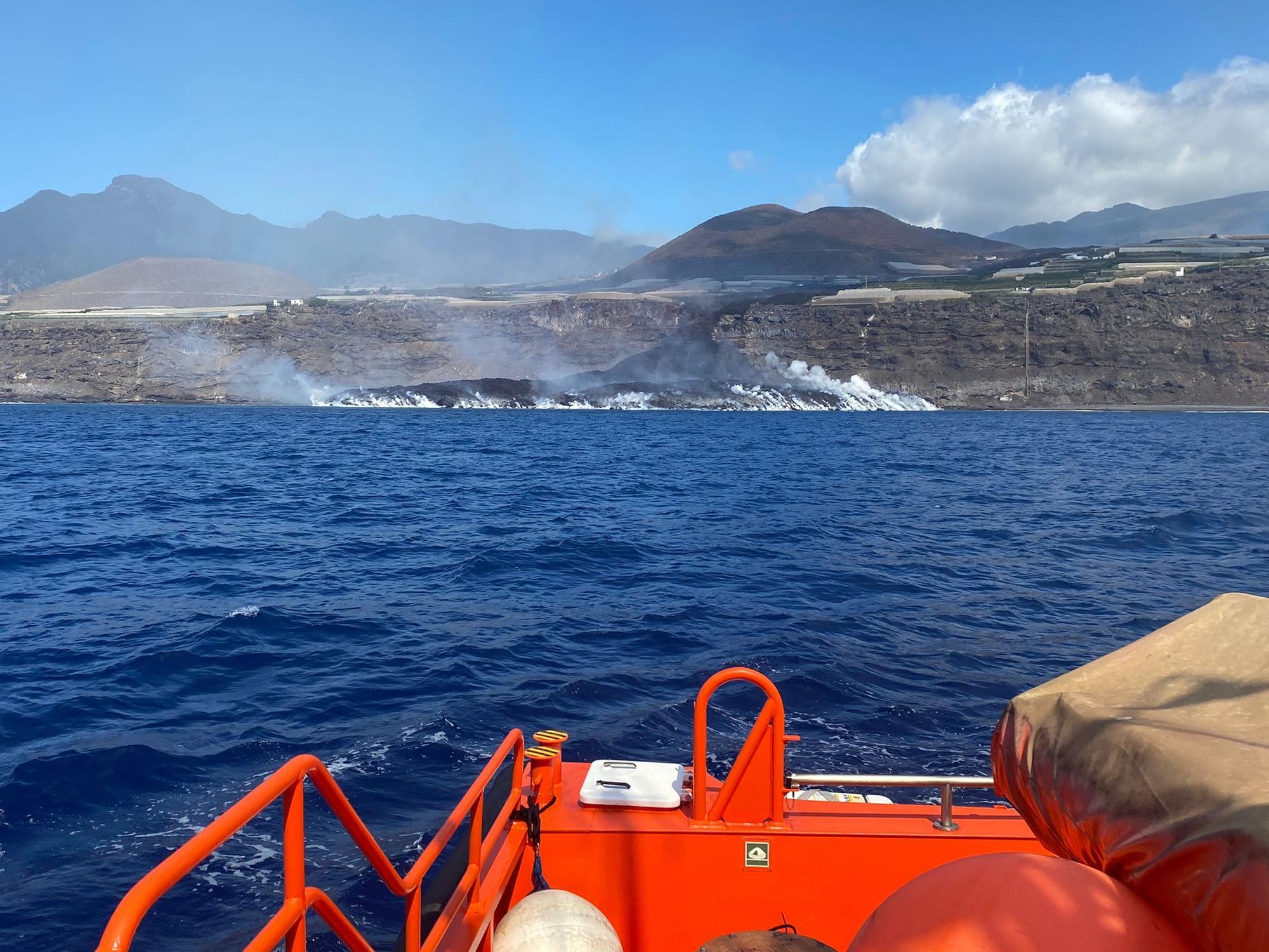 La delta que se ha formado con la lava de La Palma.