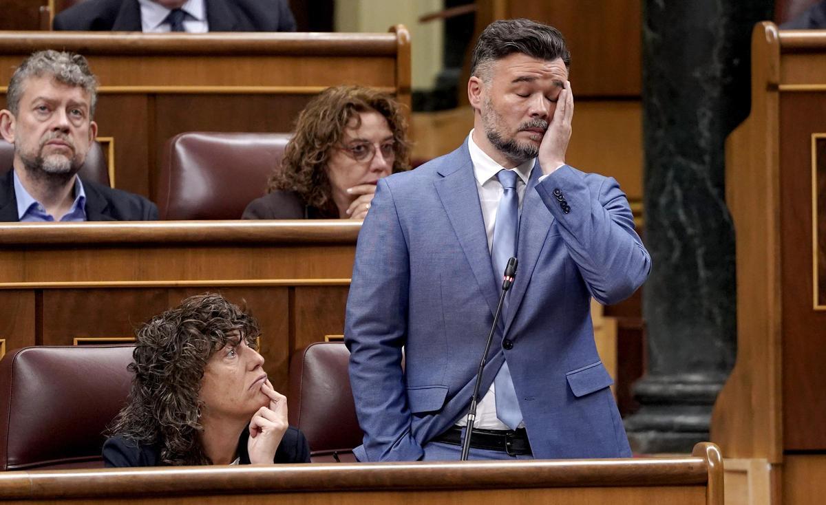 Gabriel Rufián, ERC. Sesión de control al Gobierno en el Congreso de los Diputados.