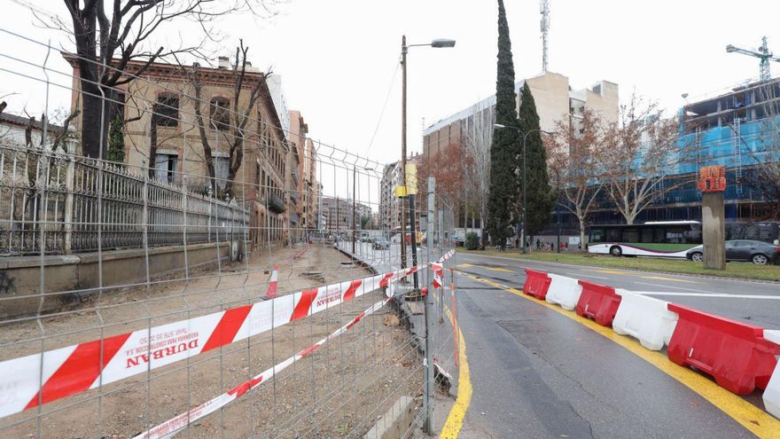 El paseo María Agustín está cortado temporalmente durante el proceso de obras.  | LAURA TRIVES