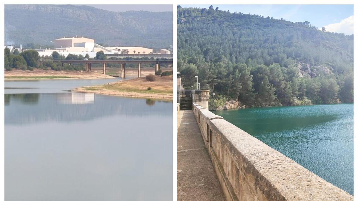 Embalses de María Cristina y l’Alcora, esta semana, ambos con reservas en niveles de normalidad, según los últimos datos.