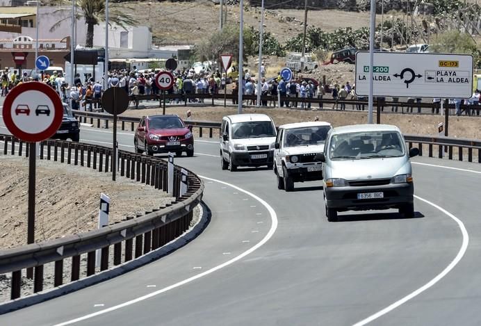 LAS PALMAS DE GRAN CANARIA A 03/07/2017 Apertura al tráfico del último tramo de la primera fase de la carretera de la Aldea. FOTO: J.PÉREZ CURBELO