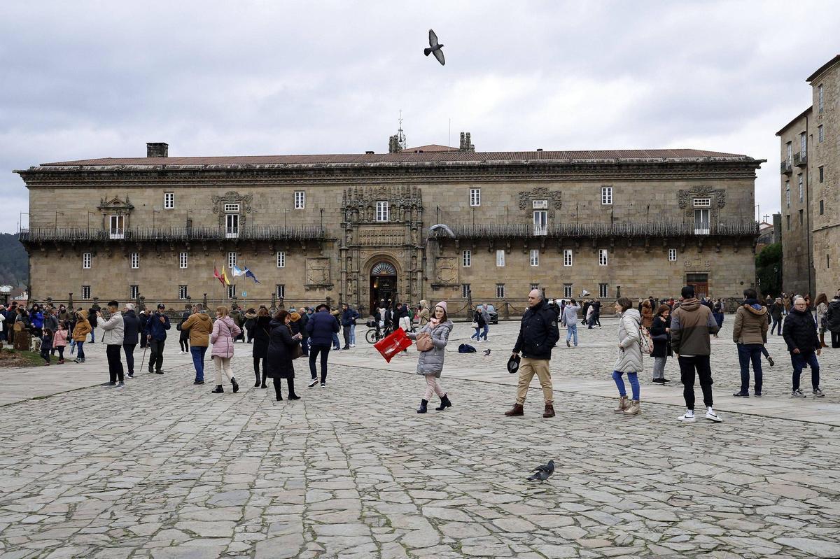 El Hostal dos Reis Católicos, en la Praza do Obradoiro, de Santiago de Compostela