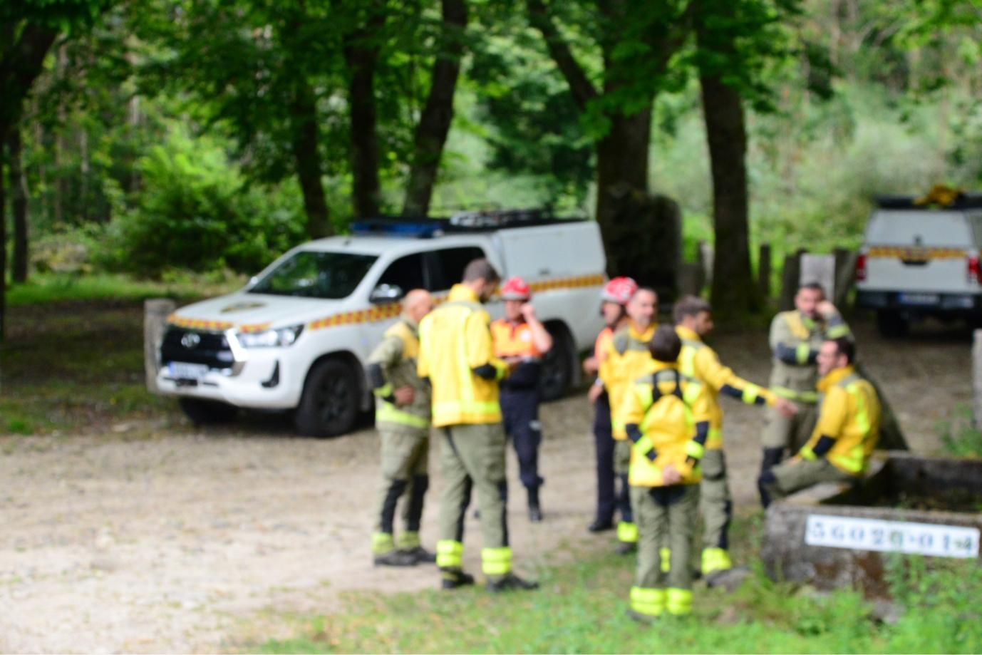 Las imágenes del simulacro contra incendios forestales en Moaña