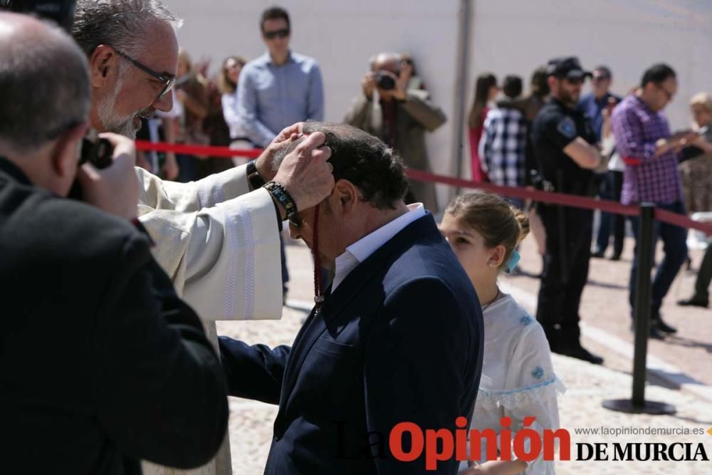 Ofrenda de flores en Caravaca: imposición de cruce