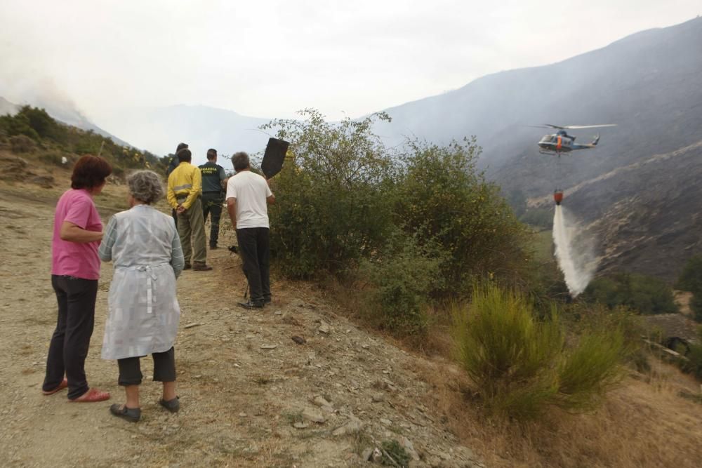 Incendio en los montes de León