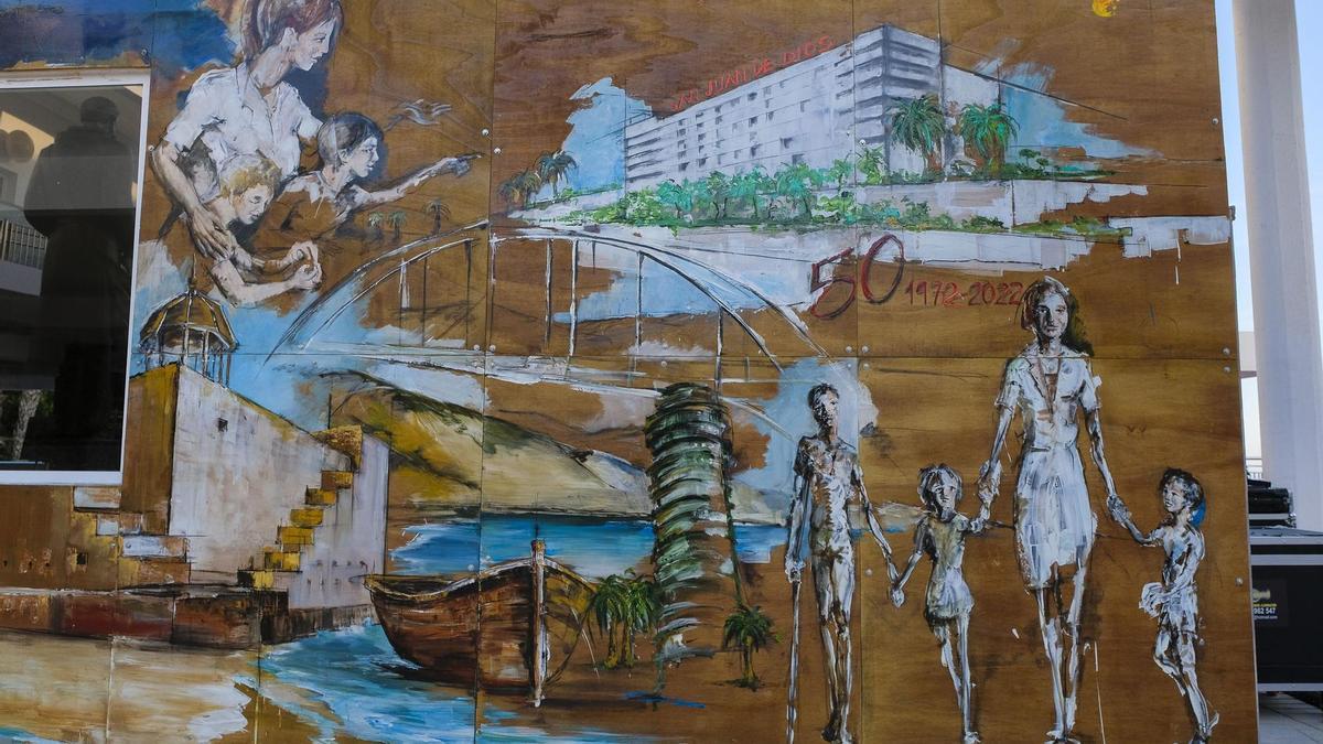 Mural por el 50 aniversario de San Juan de Dios en Las Palmas de Gran Canaria