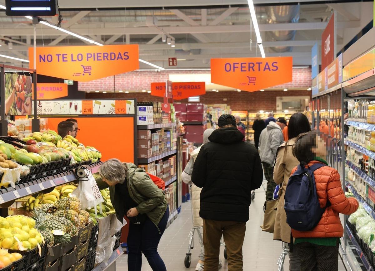 Interior de una tienda ALDI de Benidorm, en una imagen reciente.