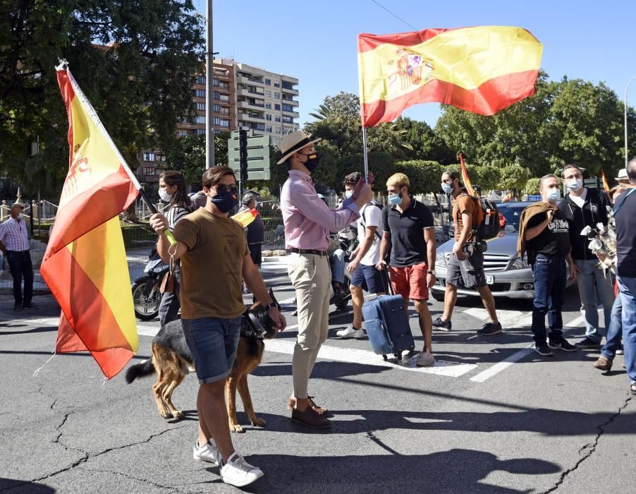 Un millar de coches protestan contra el Gobierno en la manifestación de Vox