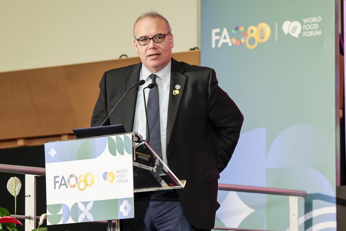 Máximo Torero, durante una conferencia del Foro Mundial de la Alimentación que se celebra estos días en Roma.