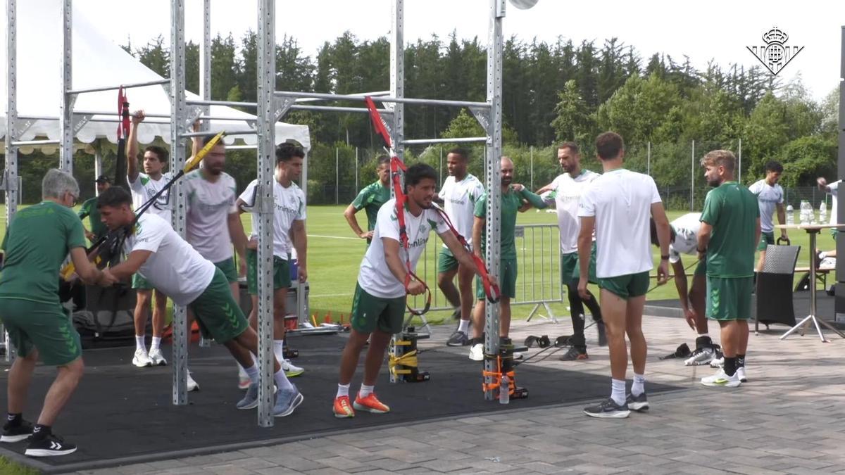 Entrenamiento del Betis este jueves 16 de julio en la pretemporada en Alemania