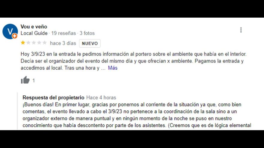 “Ojalá todas las estafas en la vida sean por 5 euros”: la elegante respuesta de una conocida sala de conciertos de Tenerife a una crítica en Google