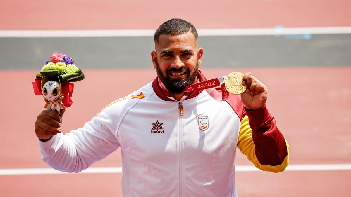 El valenciano Kim López, ganador de la medalla de oro en lanzamiento de peso