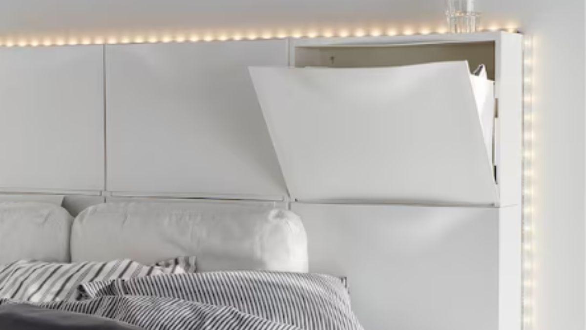 Ikea tiene el zapatero que sirve de cabecero de cama que decora tu habitación mientras ahorras espacio