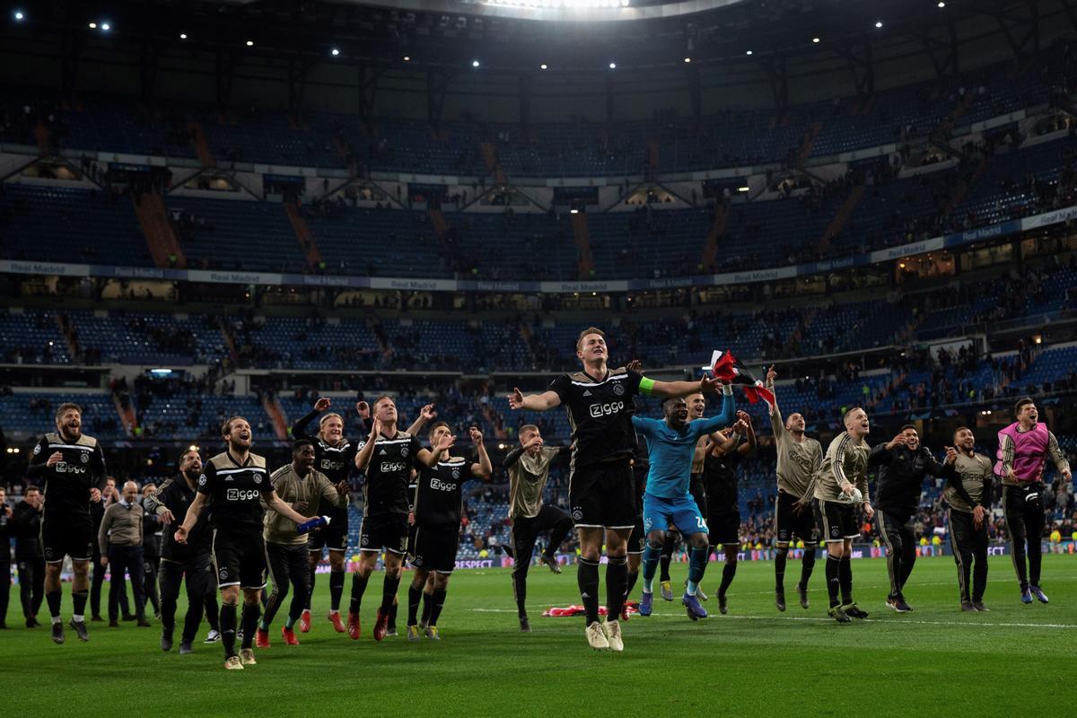 El Ajax de De Jong, De Ligt y compañía le endosó un 1-4 en el Bernabéu al Madrid en 2019 para avanzar a cuartos de final