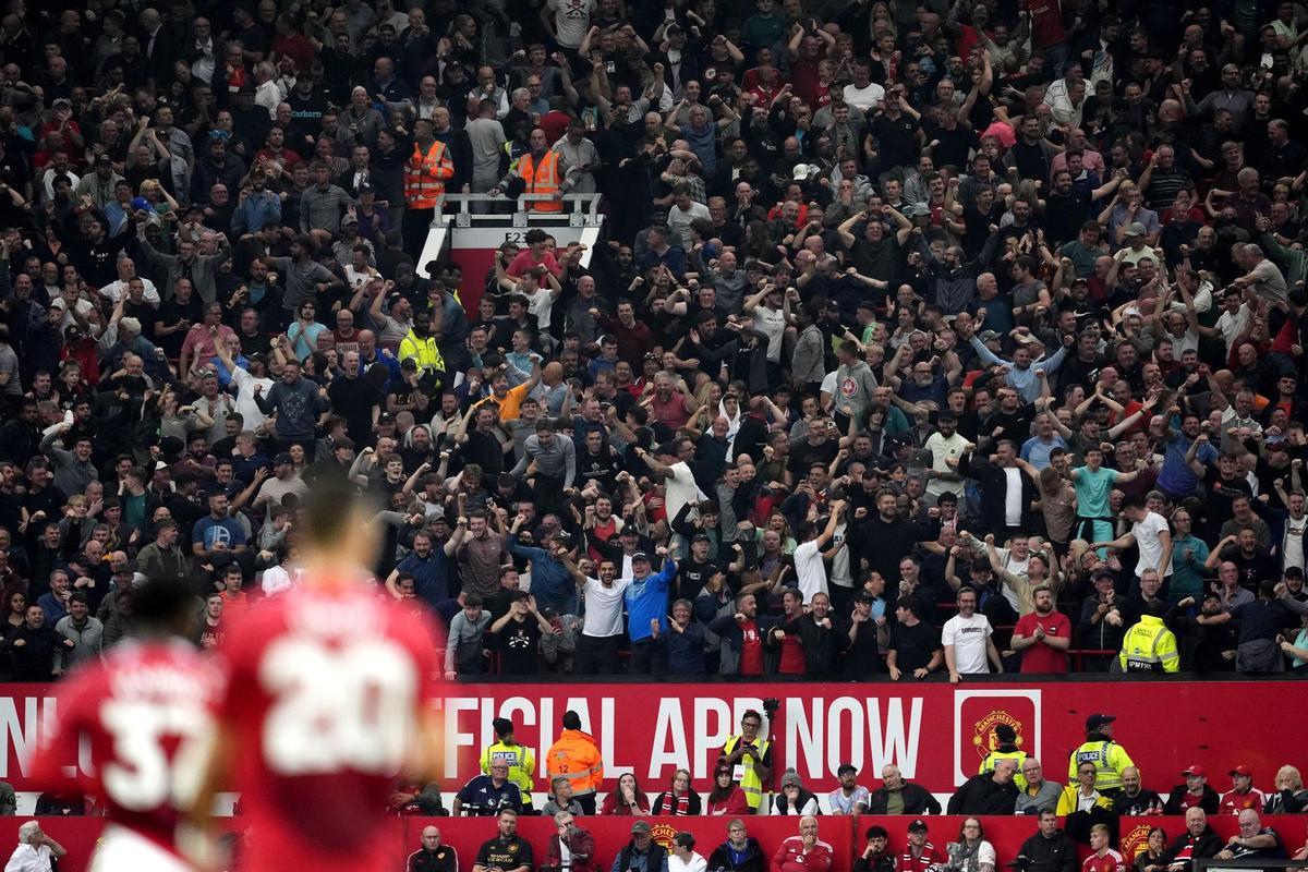 Aficionados del Liverpool en Old Trafford este pasado fin de semana.