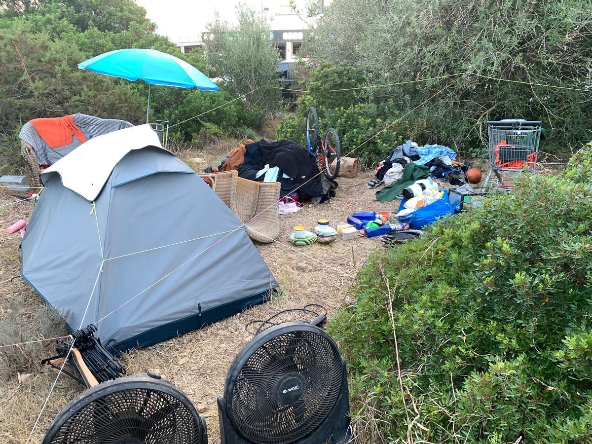 Imagen de un asentamiento ilegal en Sant Josep.