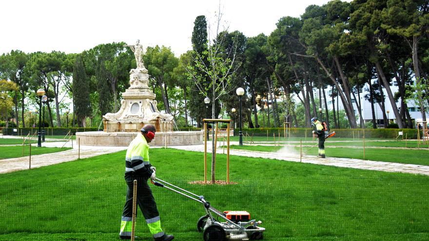 Menos adorno y más salud: el césped ya no reina en los parques de Zaragoza