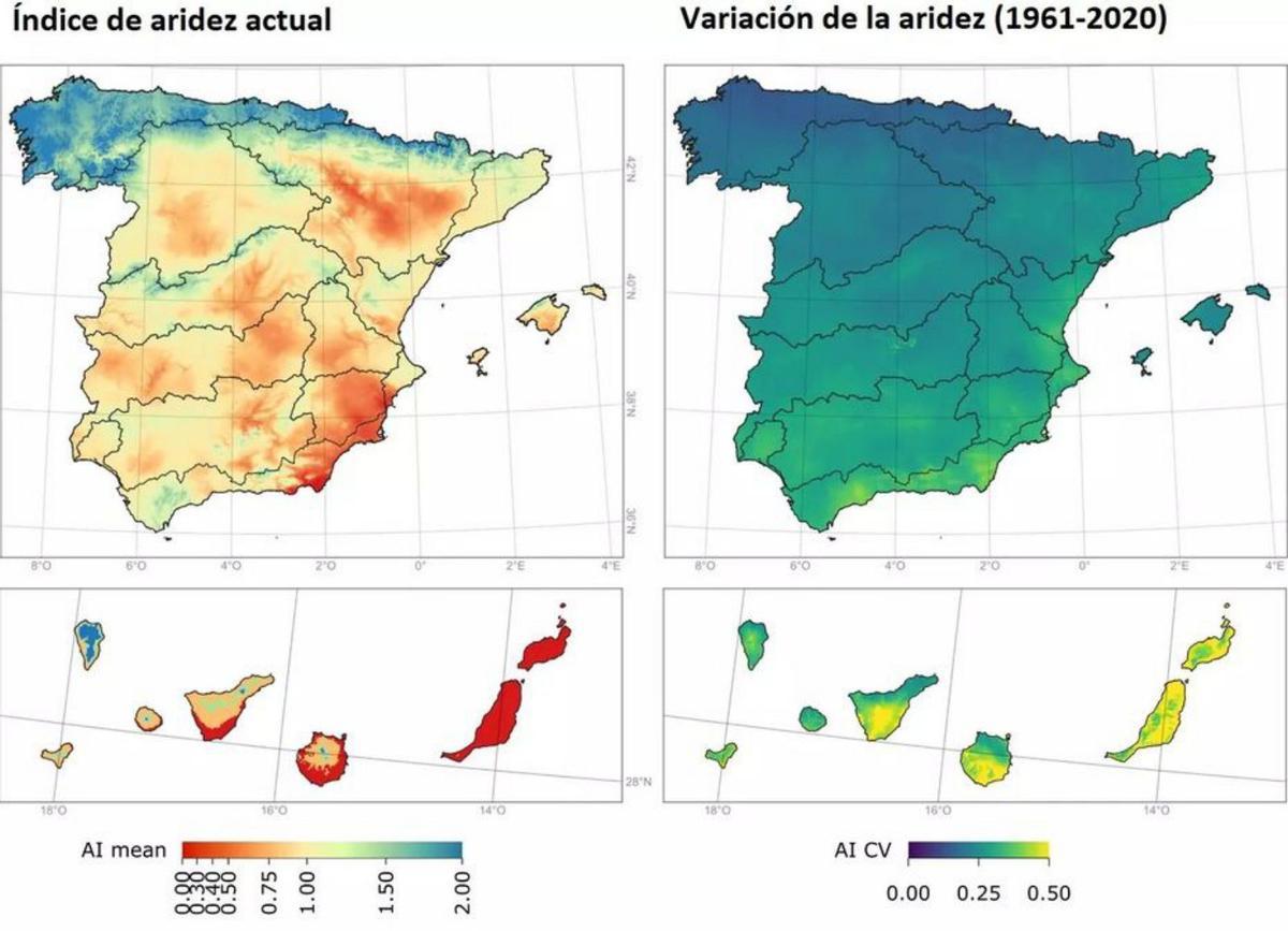 Mapas sobre la aridez en España. Journal of Climatology