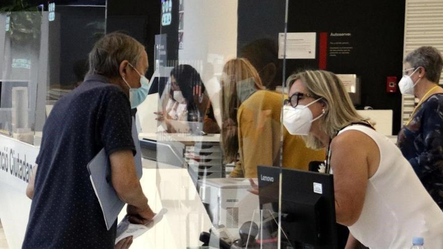 Oficina d&#039;atenció de la seu de la Generalitat a Girona