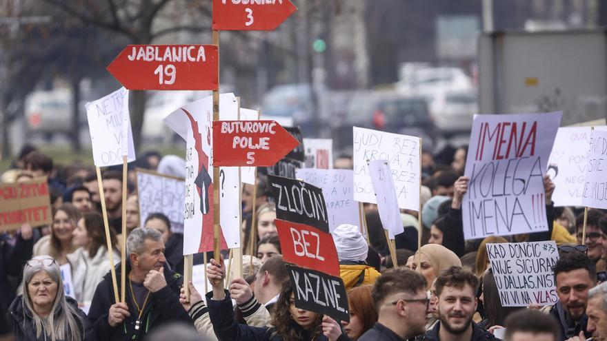 Las protestas de Serbia se extienden a Croacia, Eslovenia, Montenegro y Bosnia