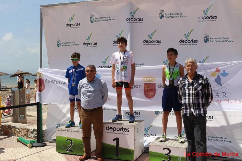 Final de triatlón de deporte escolar