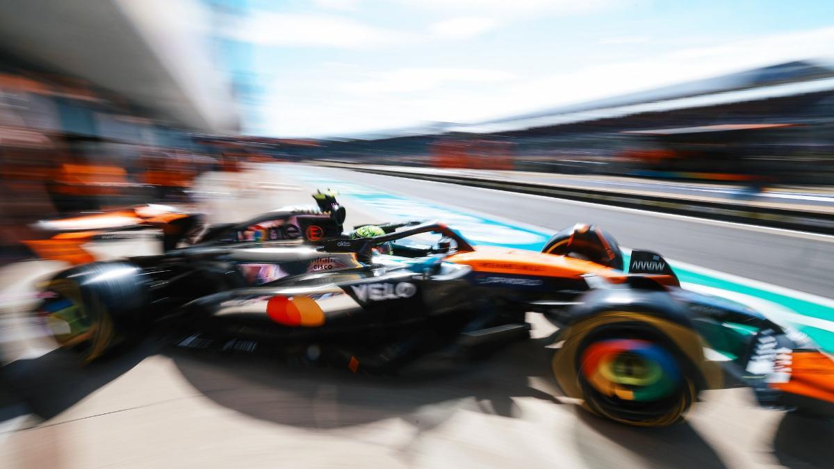 Lando Norris , el más rápido del viernes en Silverstone