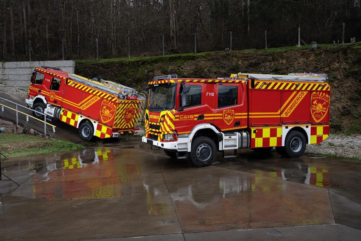 Camiones de bomberos con carrocería de la mosense Incipresa.