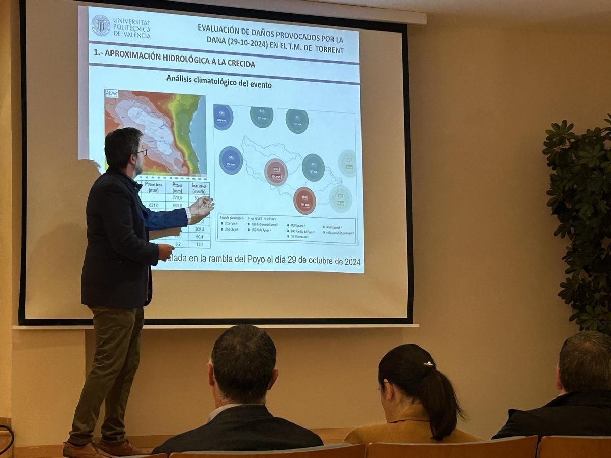 Uno de los técnicos durante su intervención