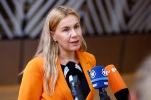 La comisaria europe de Energía, durante una rueda de prensa tras el Consejo Extraordinario de Energía en Bruselas, Bélgica, hoy 9 de septiembre de 2022. EFE/EPA/STEPHANIE LECOCQ